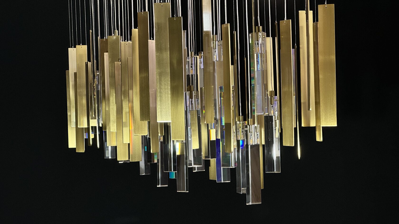 Crystal Ribbon Waterfall Chandelier