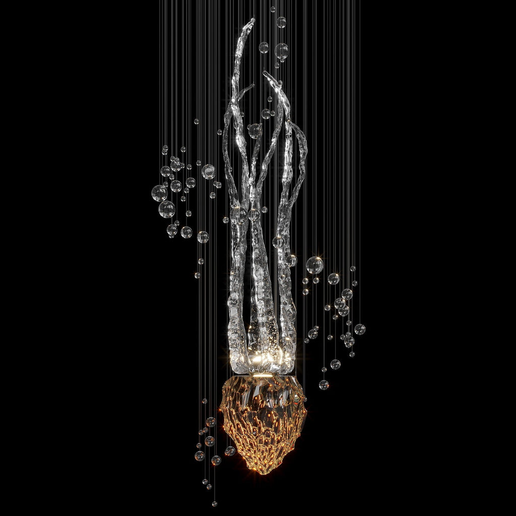 Green Sea Reed Chandelier