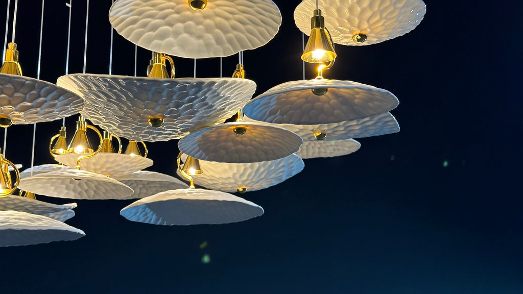 Ivory Pebble Cloud Chandelier