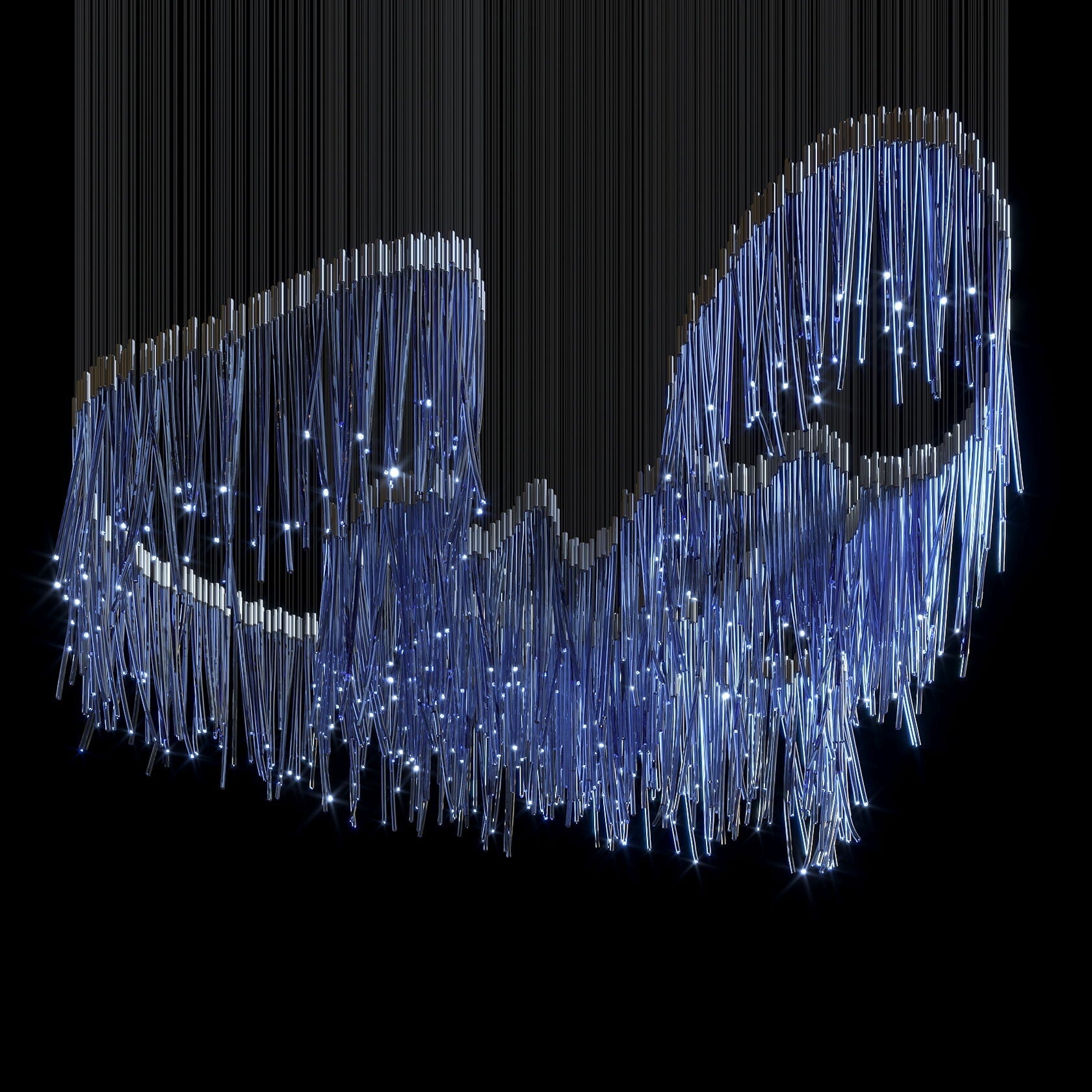 Aqua Fringe Canopy Chandelier
