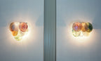 Murano Wall Lamp | 10 Multicolour Disc Glass | Set of 2
