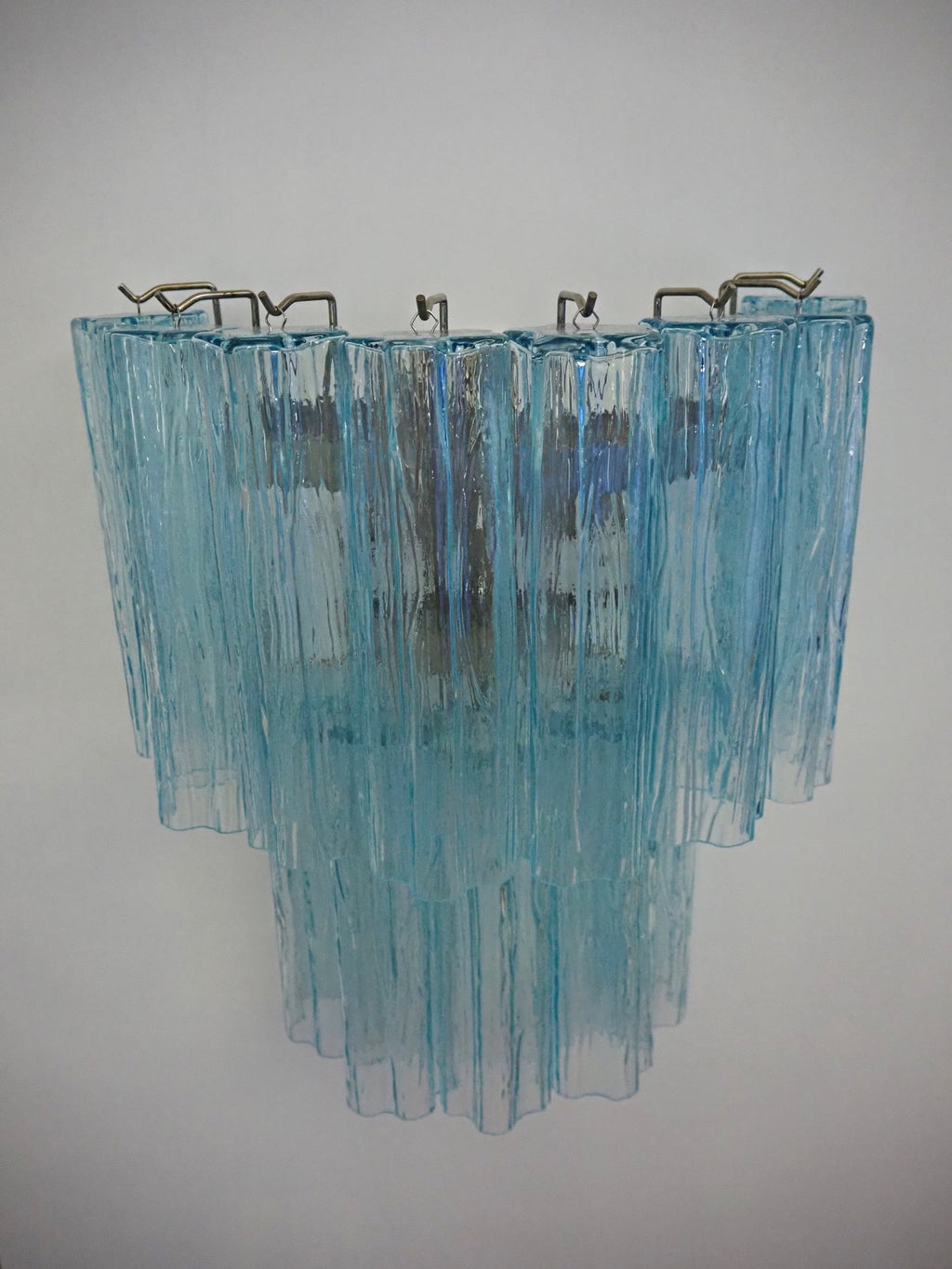 Murano Wall Lamp | 13 Blue Glass Tubes | Set of 2
