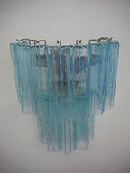 Murano Wall Lamp | 13 Blue Glass Tubes | Set of 2