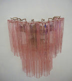 Murano Wall Lamp | 13 Pink Tube Glass | Set of 2