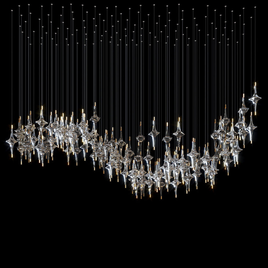 Crystal Diamond Rain Chandelier