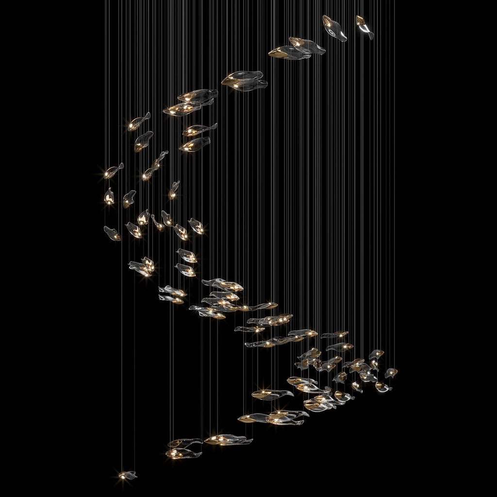 Smoke Glass Current Chandelier