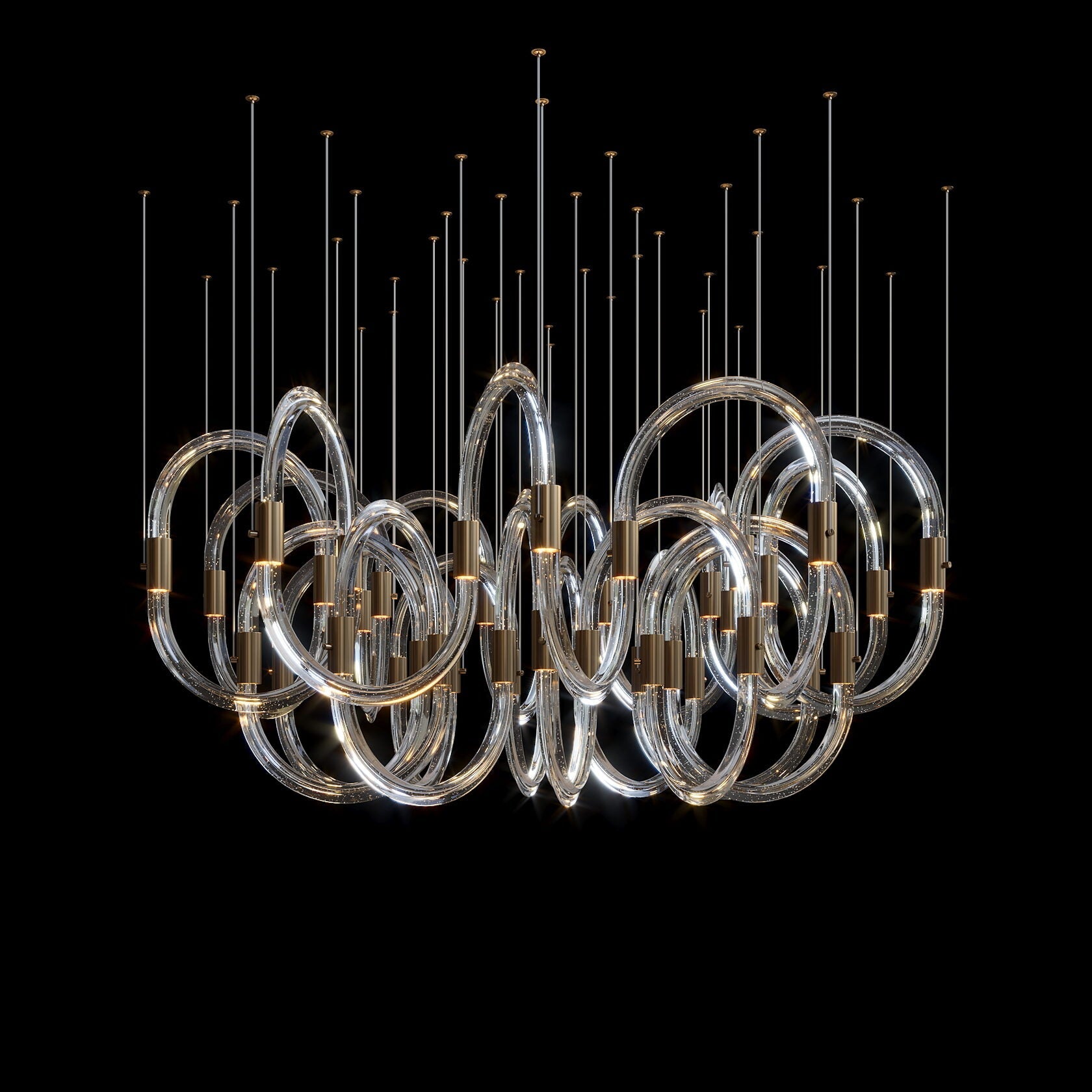 Crystal Ring Rain Chandelier