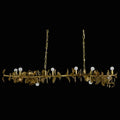 Scroll Leaf Linear Chandelier