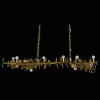 Scroll Leaf Linear Chandelier