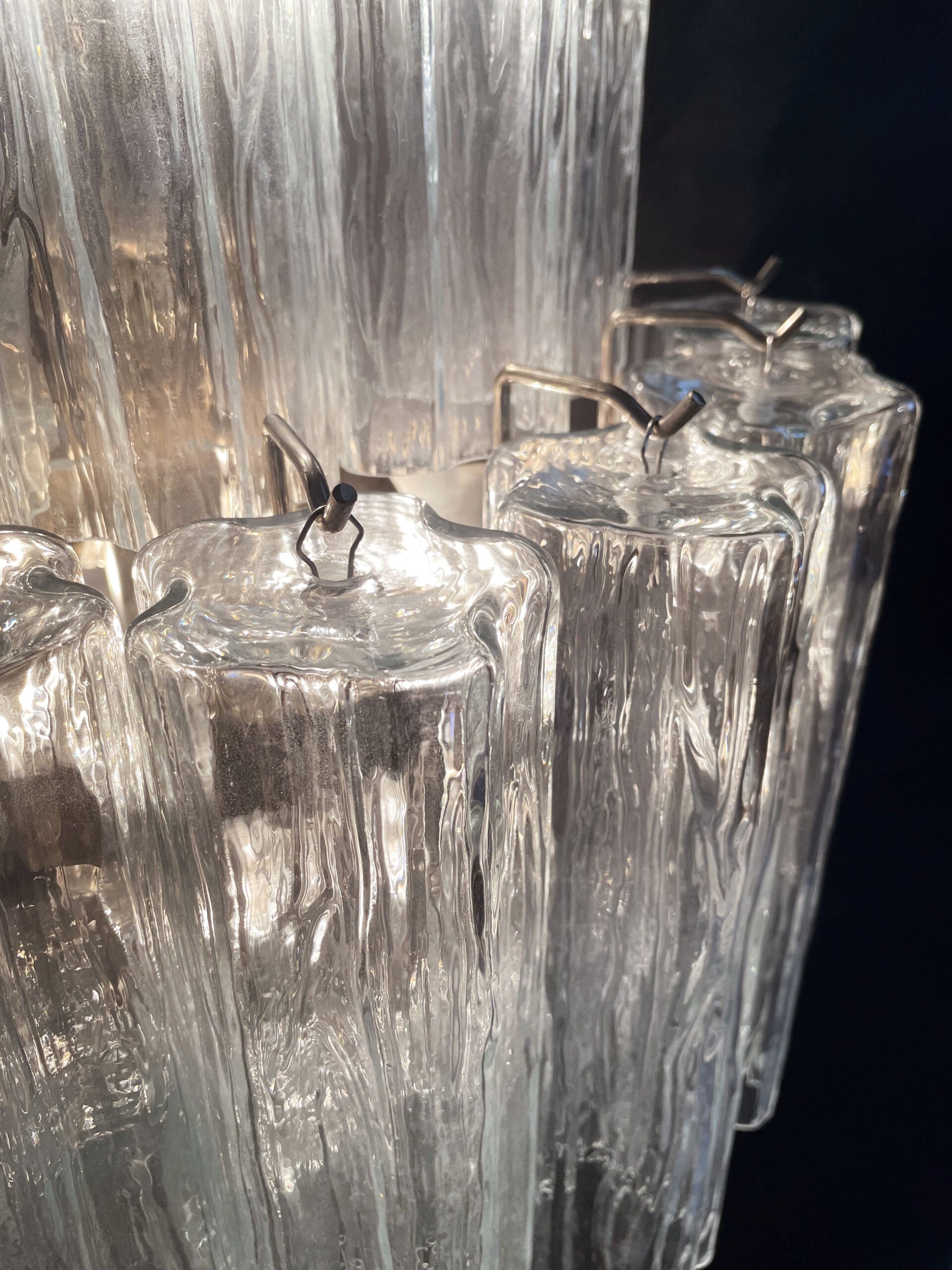 Murano Wall Lamp | 18 Clear Prism Glass | Set of 2