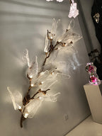 Creative Bionic Resin Leaves Chandelier for Living Room/Dining Room/Staircase by Bling Lighting Studio