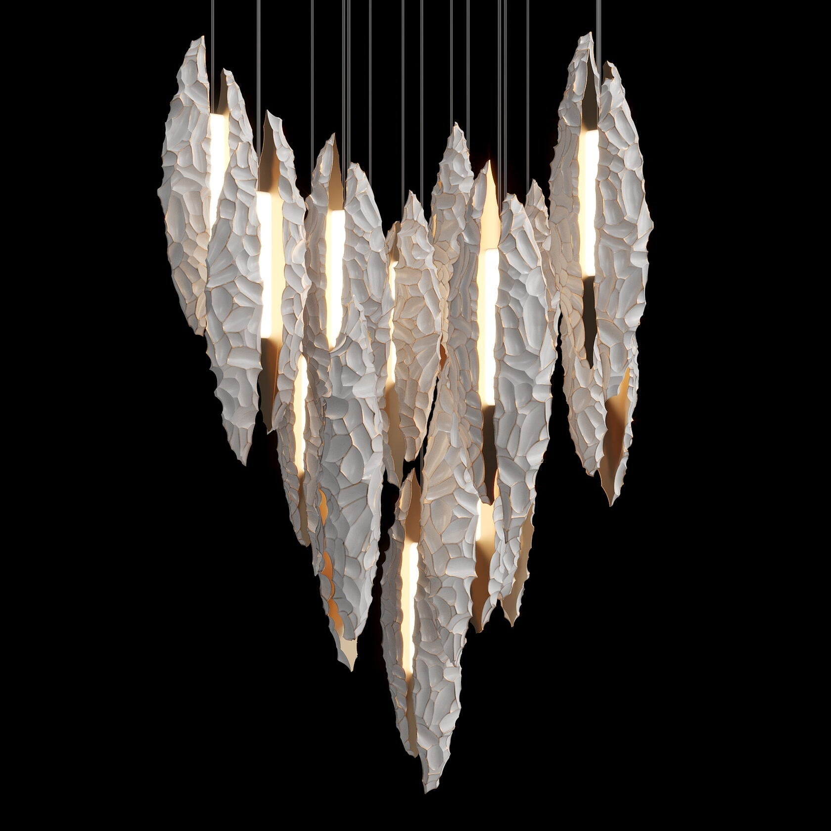 Silver Ice Shard Chandelier