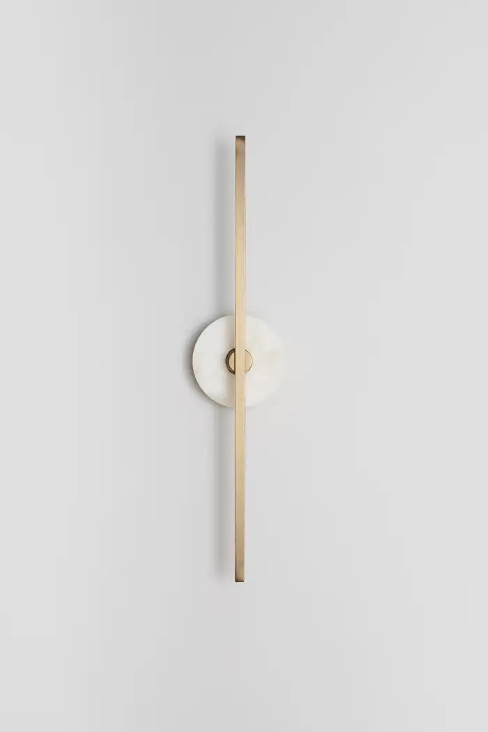 Wall Sconce With Alabaster 20" H