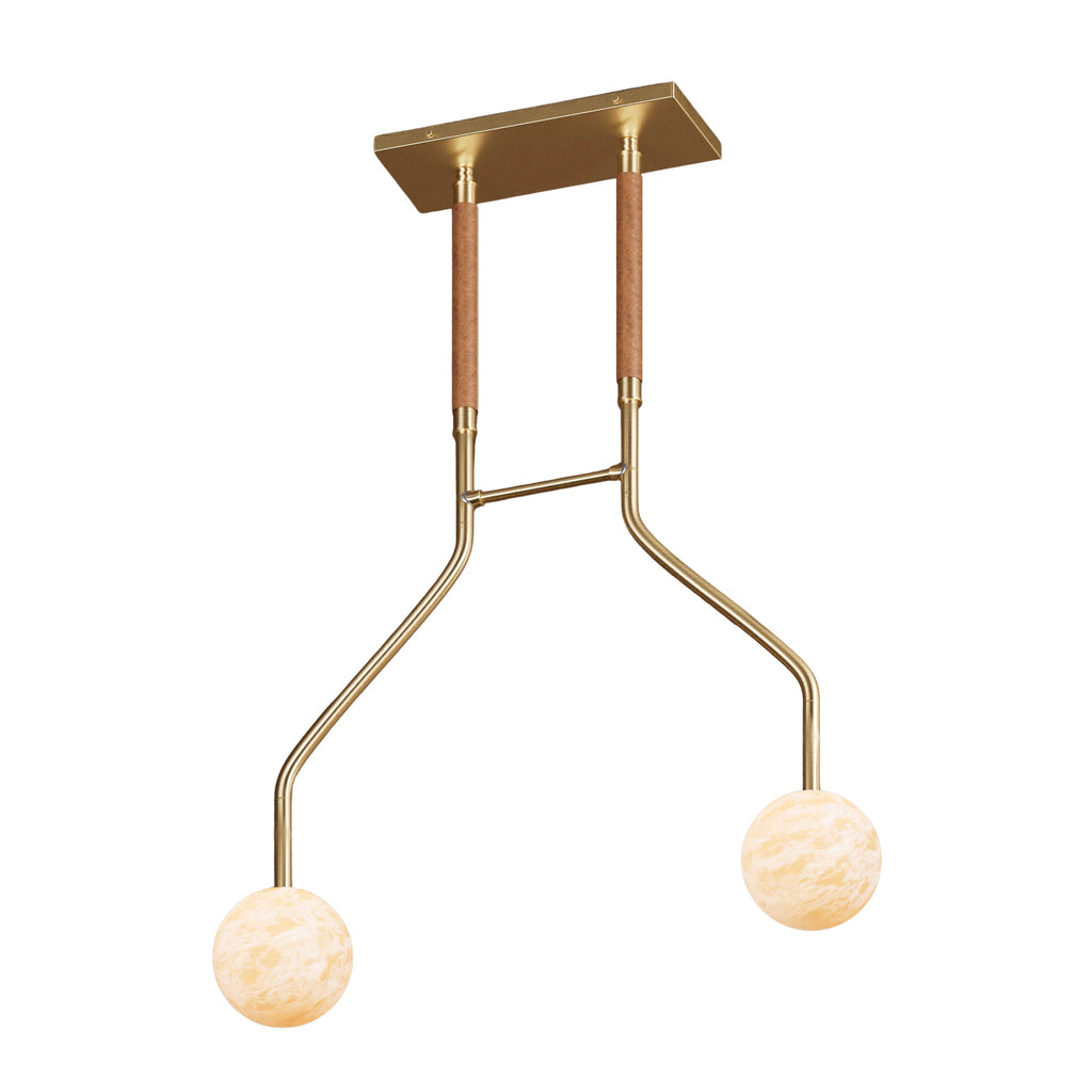 Peaks Alabaster Vanity Pendant by Bling Lighting Studio