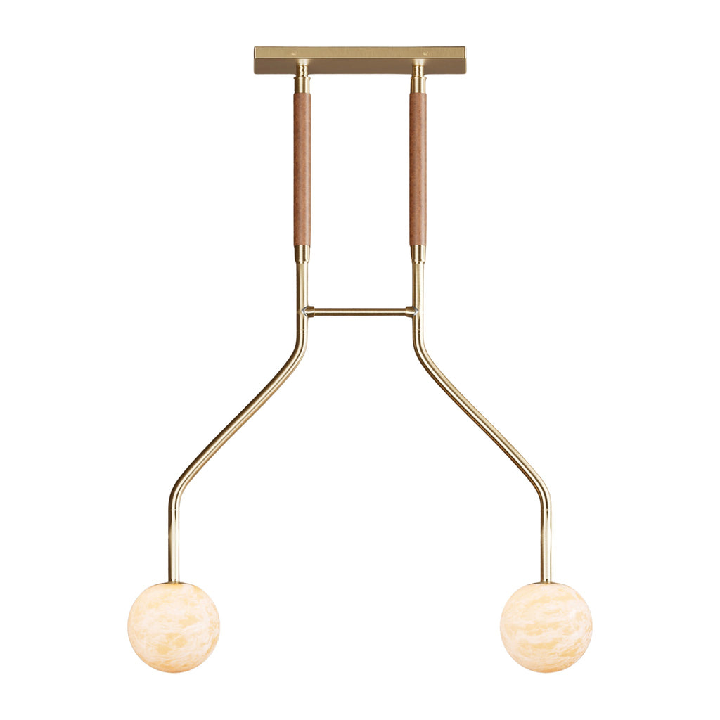 Peaks Alabaster Vanity Pendant by Bling Lighting Studio