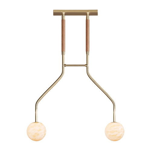 Peaks Alabaster Vanity Pendant by Bling Lighting Studio