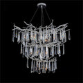 Lucent Twelve-Light Branch Crystal Drop Chandelier by Bling Lighting Studio