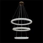 Luca Three-Tier Alabaster Pendant Chandelier by Bling Lighting Studio