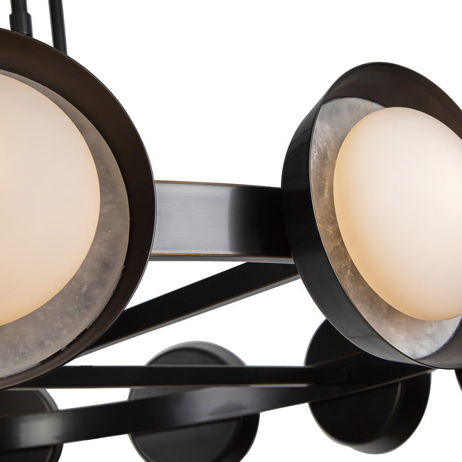 PrismFlow Alabaster Metal Chandelier by Bling Lighting Studio