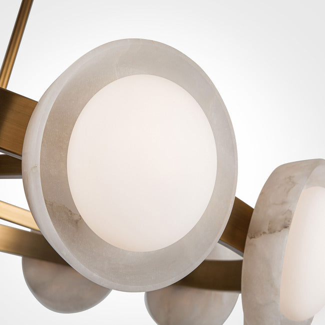 PrismFlow Alabaster Metal Chandelier by Bling Lighting Studio