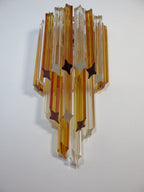 Murano Wall Lamp | 32 Clear Yellow Prism Glass | Set of 2