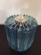 Murano Table Lamp | 24 Clear and Blue Prism Glass | Set of 2