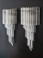 Murano Wall Lamp | 41 Clear Prism Glass | Set of 2