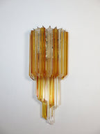 Murano Wall Lamp | 32 Clear Yellow Prism Glass | Set of 2