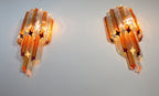 Murano Wall Lamp | 32 Clear Yellow Prism Glass | Set of 2
