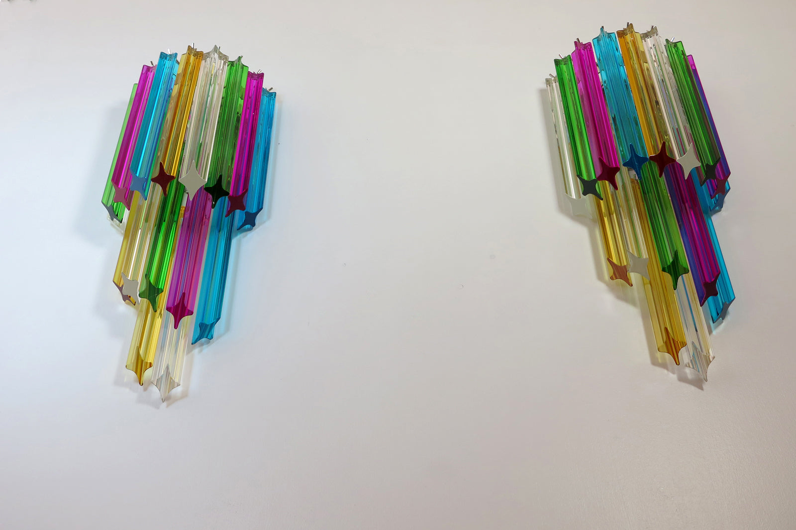 Murano Wall Lamp | 32 Multicolour Prism Glass | Set of 2