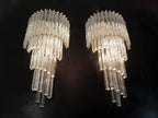 Murano Wall Lamp | 41 Clear Prism Glass | Set of 2