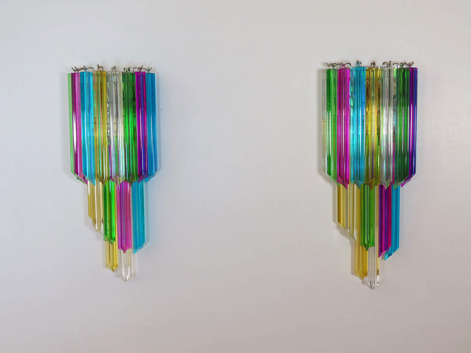Murano Wall Lamp | 32 Multicolour Prism Glass | Set of 2