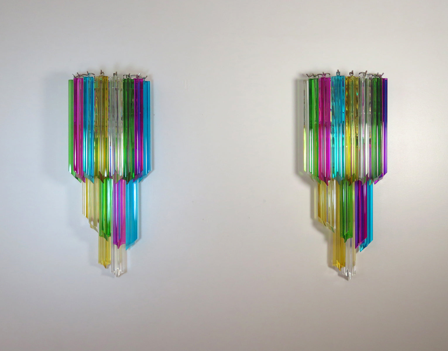 Murano Wall Lamp | 32 Multicolour Prism Glass | Set of 2