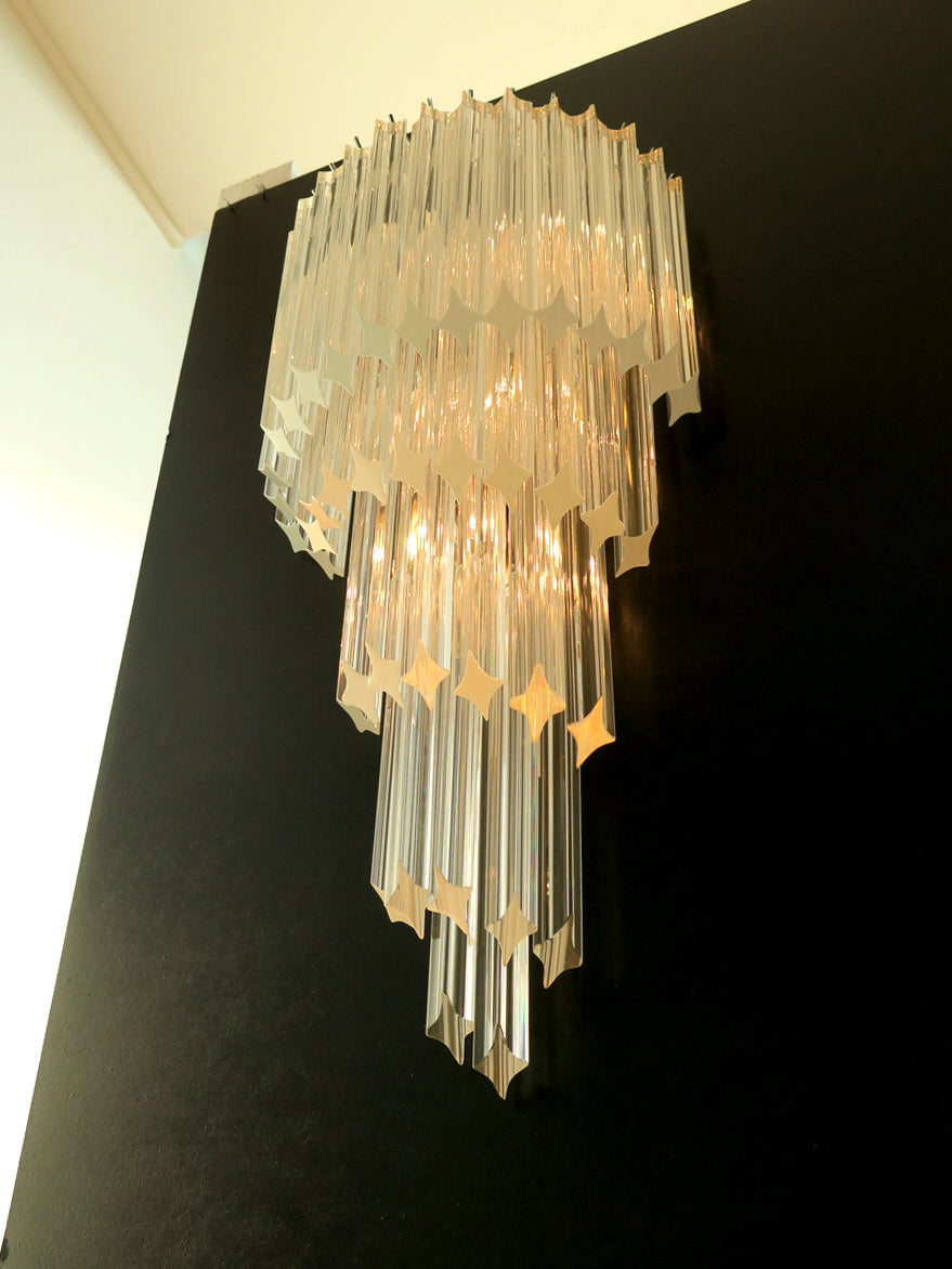 Murano Wall Lamp | 41 Clear Prism Glass | Set of 2
