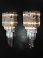 Murano Wall Lamp | 41 Clear Prism Glass | Set of 2