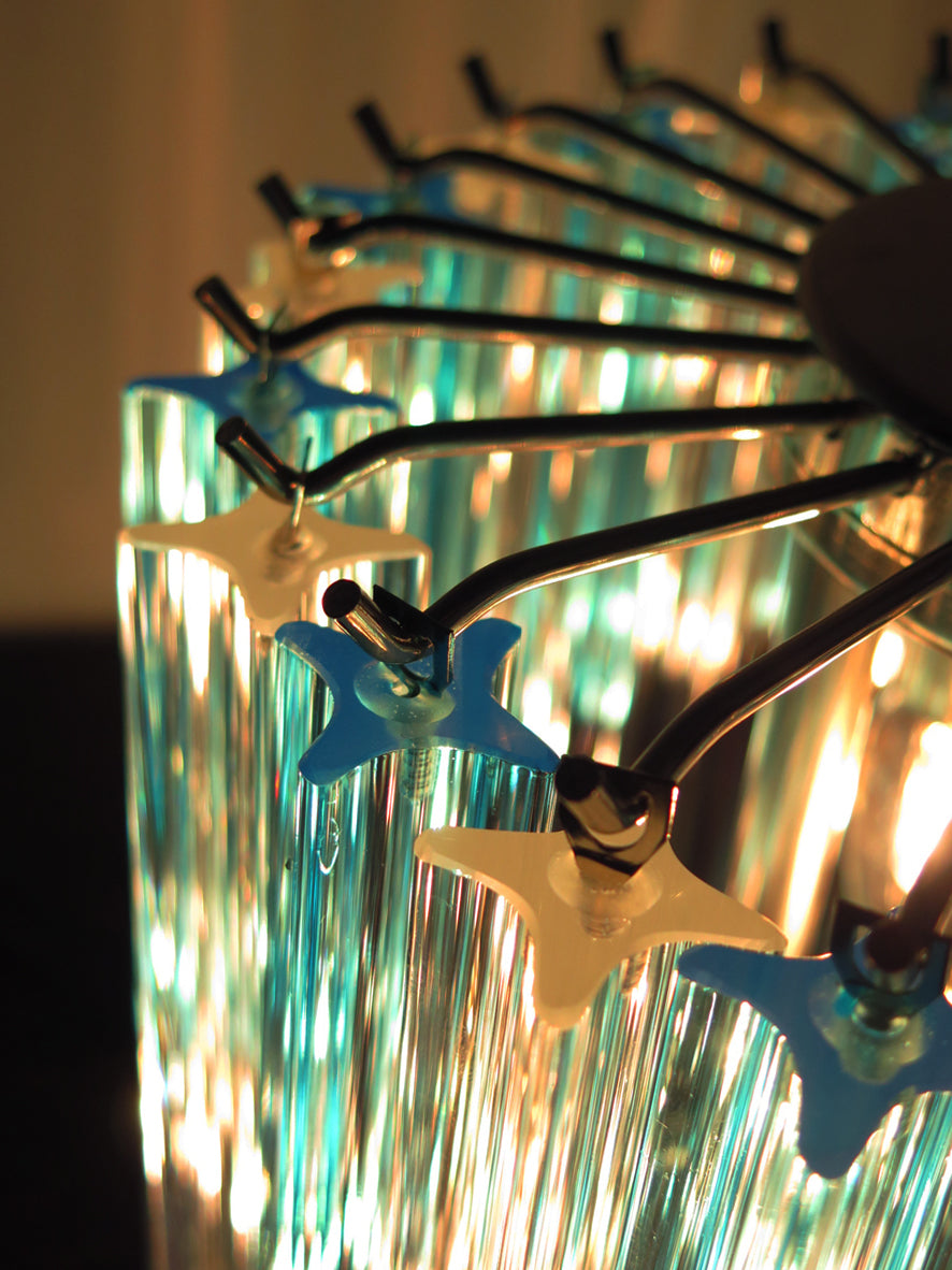 Murano Table Lamp | 24 Clear and Blue Prism Glass | Set of 2