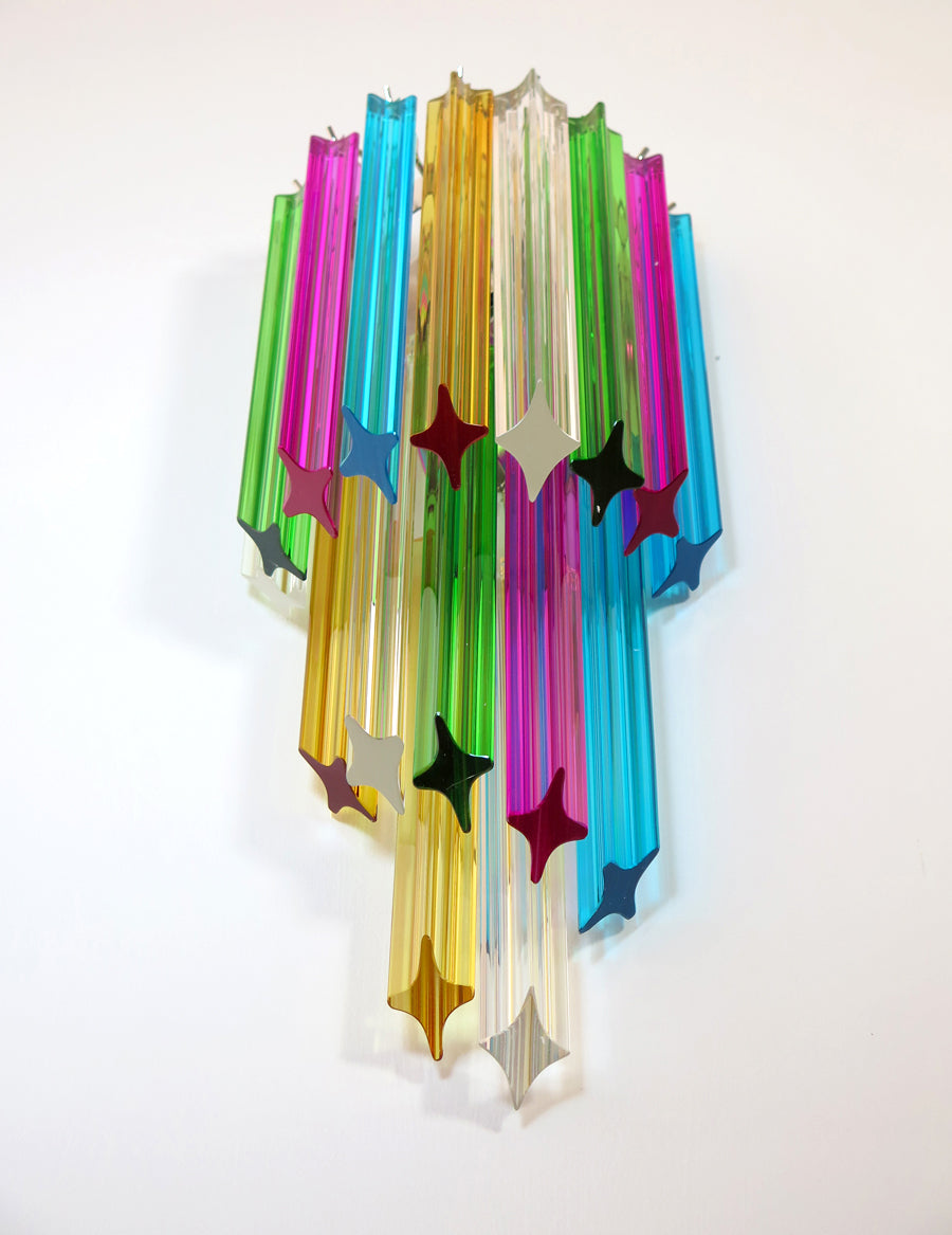 Murano Wall Lamp | 32 Multicolour Prism Glass | Set of 2