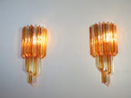 Murano Wall Lamp | 32 Clear Yellow Prism Glass | Set of 2