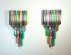 Murano Wall Lamp | 41 Multicolour Prism Glass | Set of 2