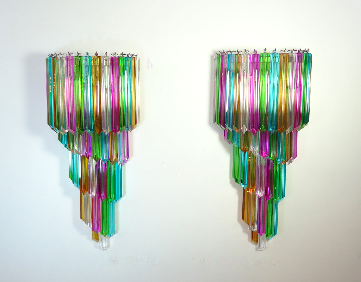 Murano Wall Lamp | 41 Multicolour Prism Glass | Set of 2