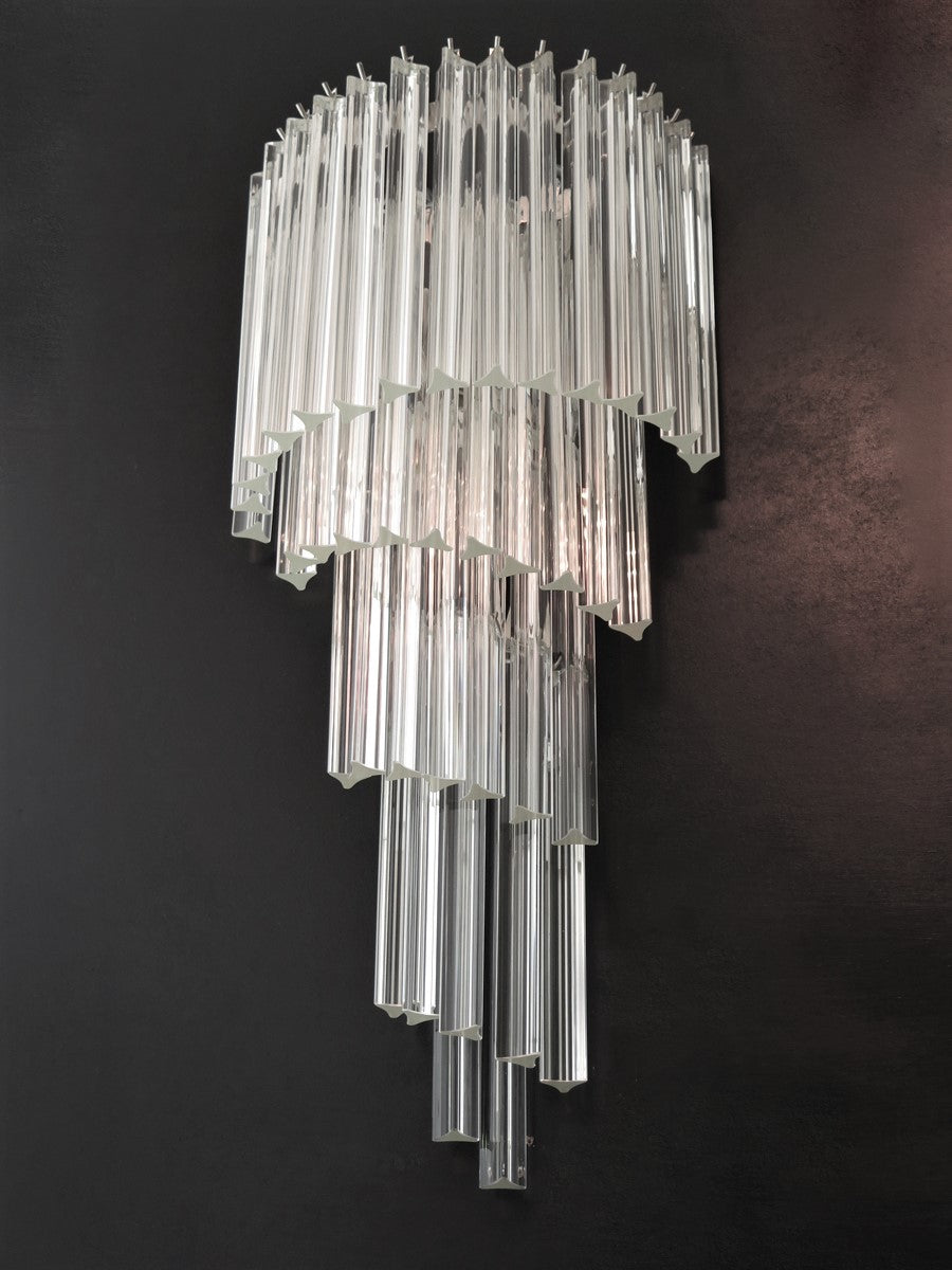 Murano Wall Lamp | 41 Clear Prism Glass | Set of 2
