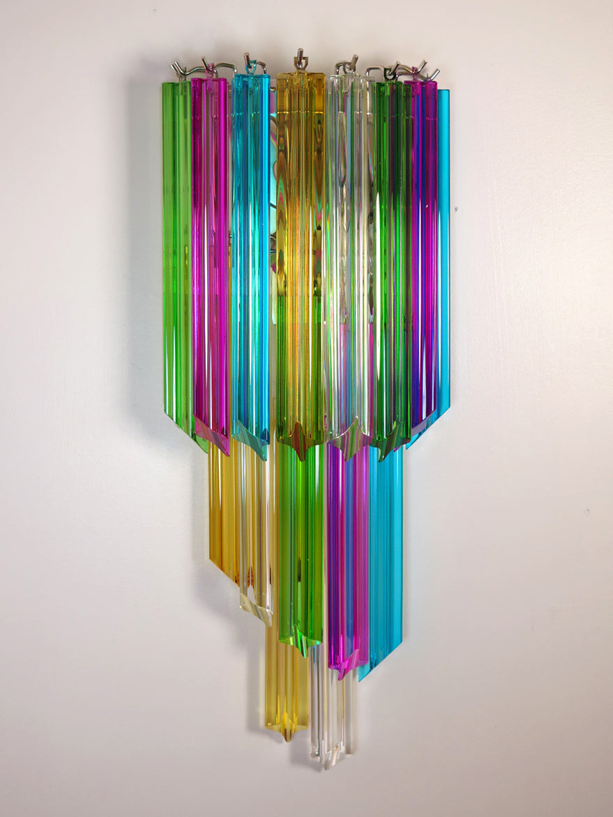 Murano Wall Lamp | 32 Multicolour Prism Glass | Set of 2