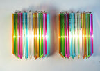 Murano Wall Lamp | 9 Multicolour Prism Glass | Set of 2