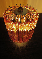 Murano Table Lamp | 24 Yellow Prism Glass | Set of 2