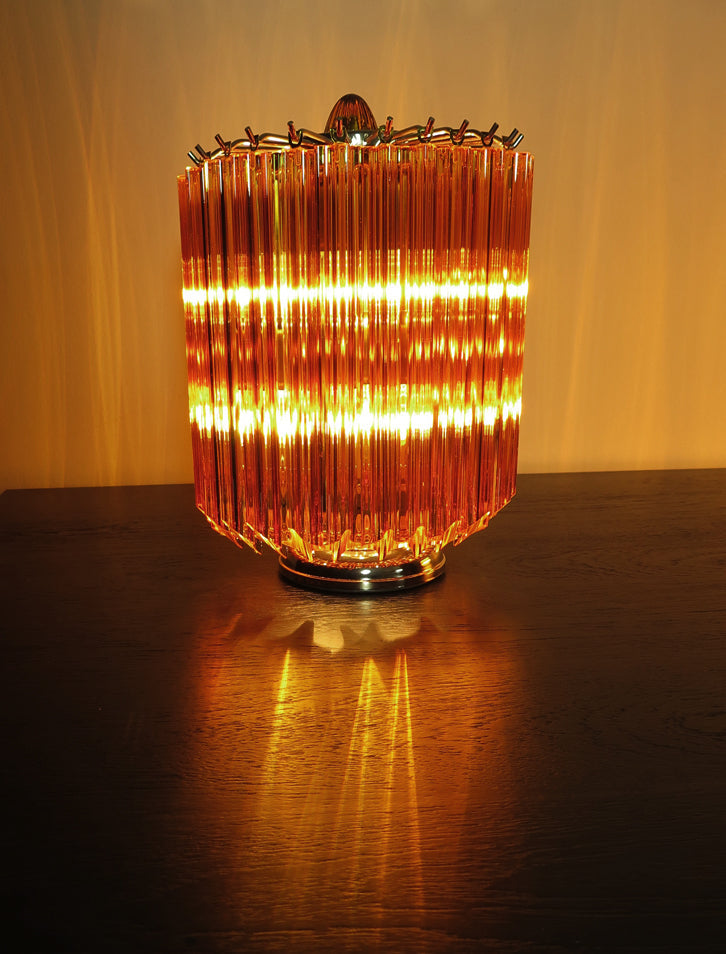 Murano Table Lamp | 24 Yellow Prism Glass | Set of 2