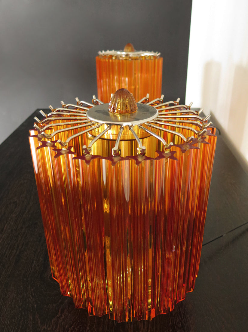 Murano Table Lamp | 24 Yellow Prism Glass | Set of 2