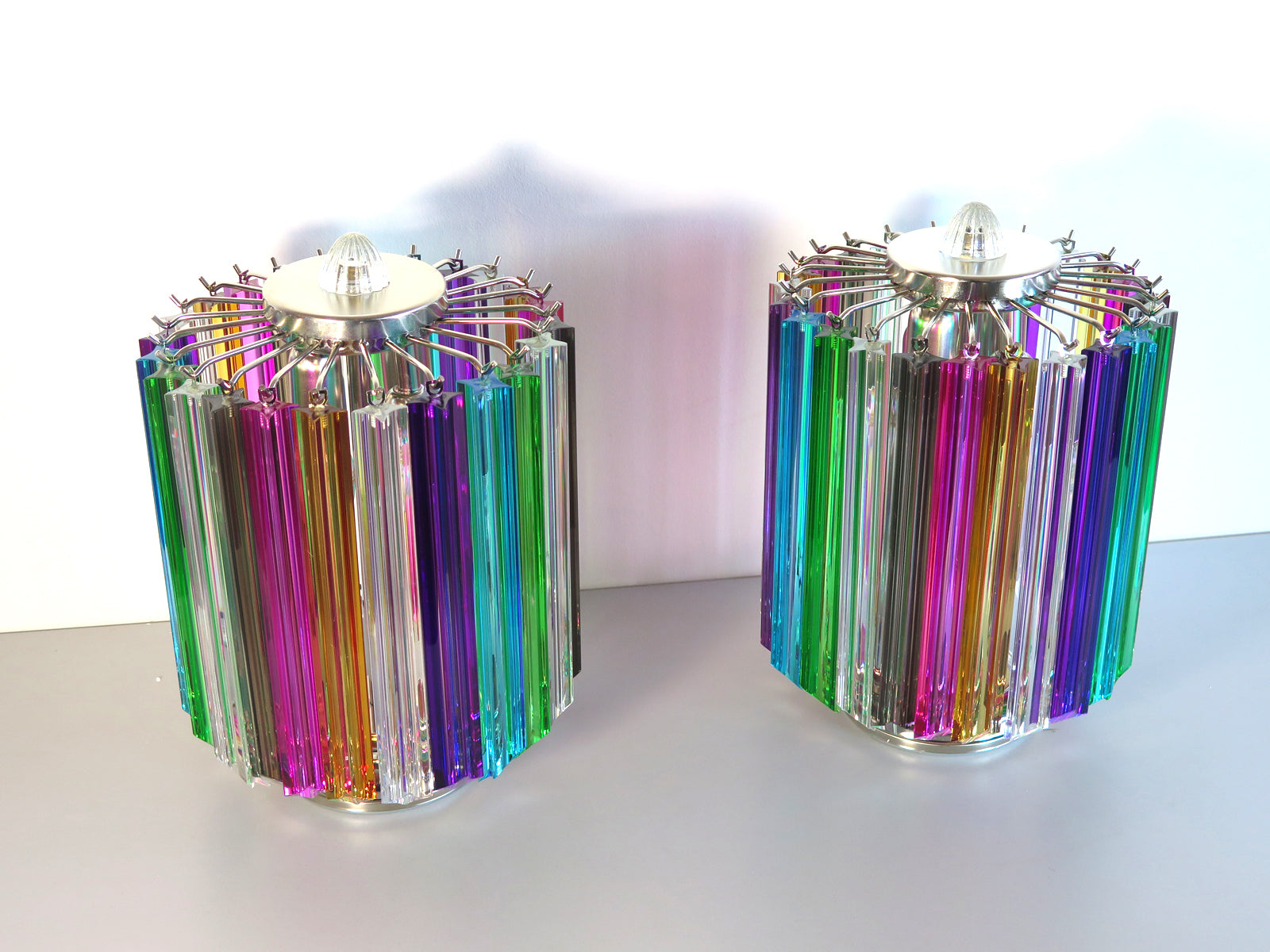 Murano Table Lamp | 24 Multicolour Prism Glass | Set of 2
