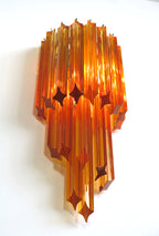 Murano Wall Lamp | 32 Yellow Prism Glass | Set of 2