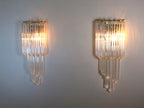 Murano Wall Lamp | 32 Clear Prism Glass | Set of 2