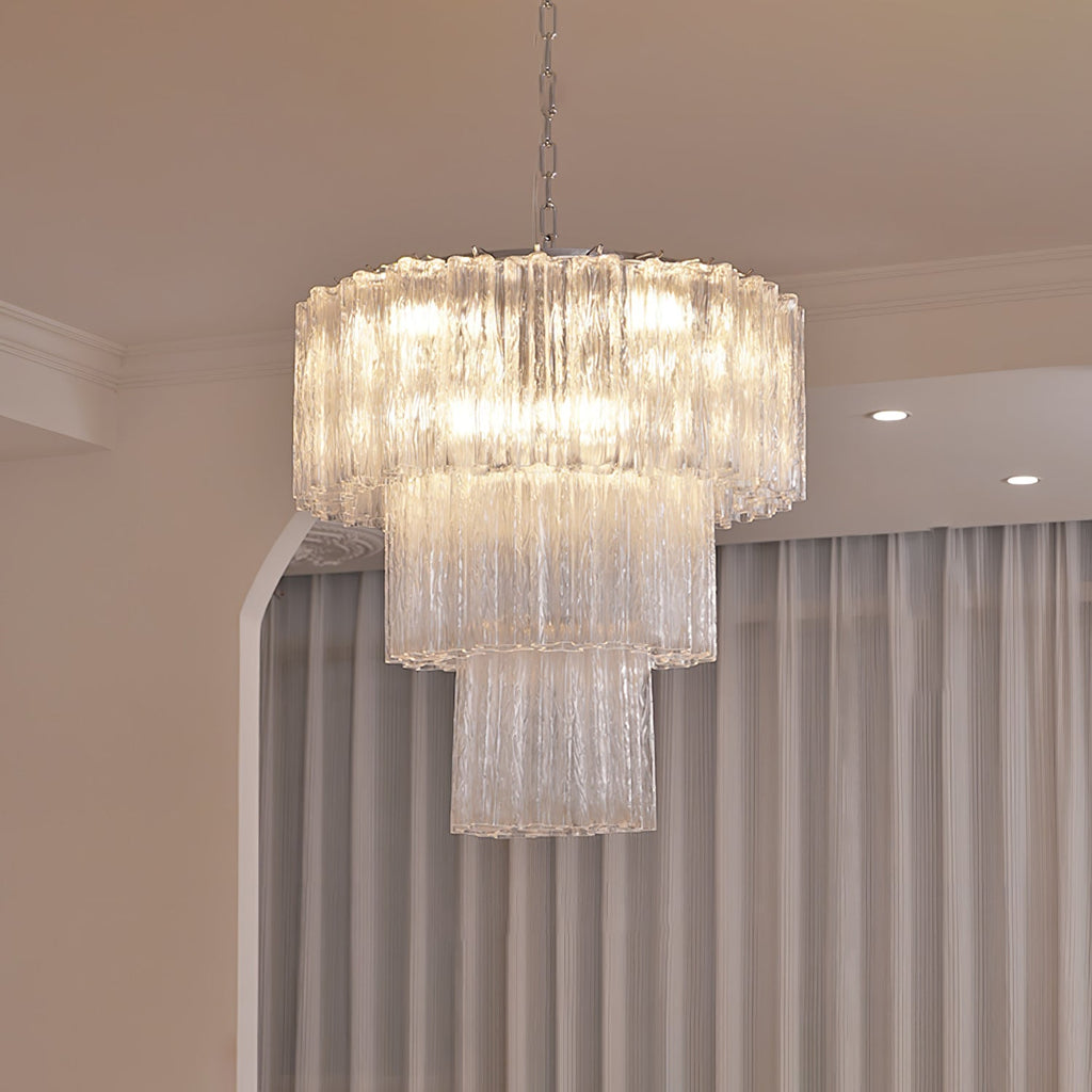 Aveline Glass Chandelier Glass lighting by Bling Lighting Studio